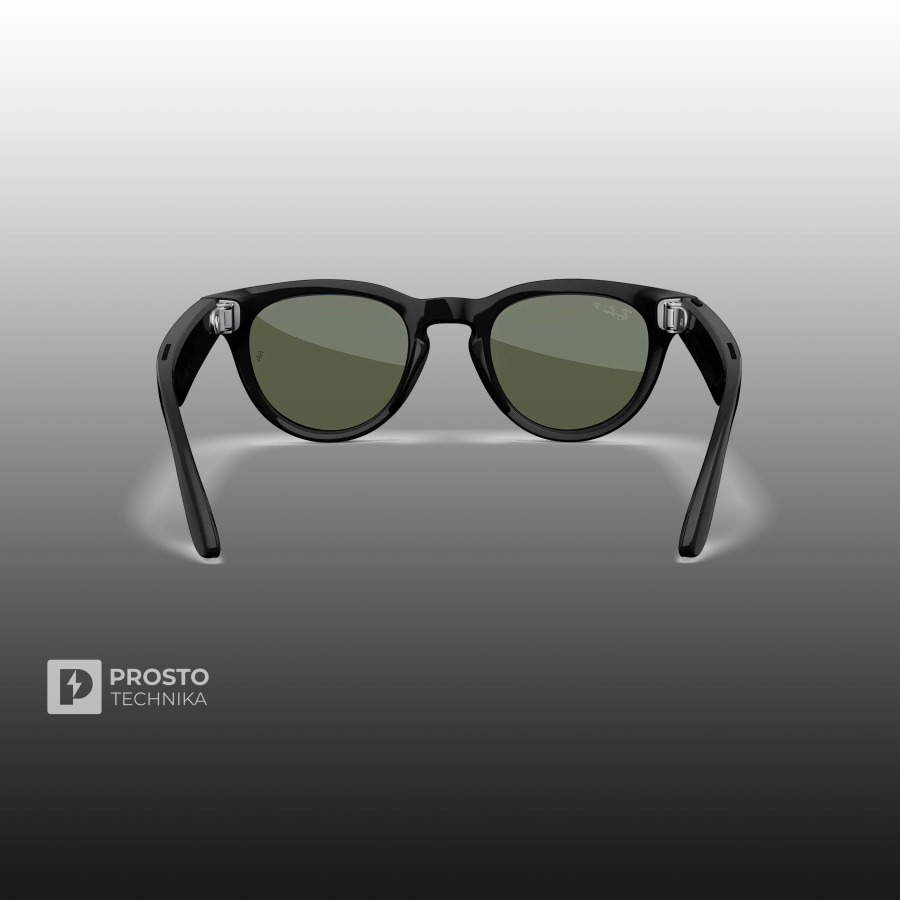 Ray-Ban Headliner (Gen 1) Глянцевый Чёрный с Зелёными Линзами